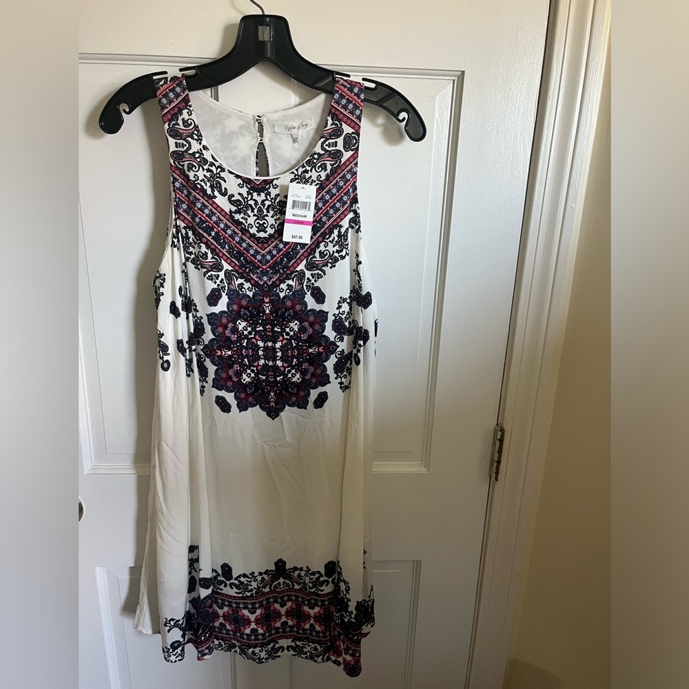 NWT bohemian print sleeveless  dress